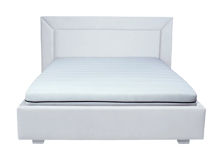 Łóżko GIORGIO tapicerowane / ramowe z szerokim zagłówkiem - Bed Design w Świat Sypialni Piaseczno