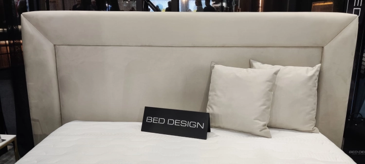 Łóżko GIORGIO tapicerowane / ramowe z szerokim zagłówkiem - Bed Design w Świat Sypialni Piaseczno