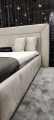Łóżko GIORGIO tapicerowane / ramowe z szerokim zagłówkiem - Bed Design w Świat Sypialni Piaseczno