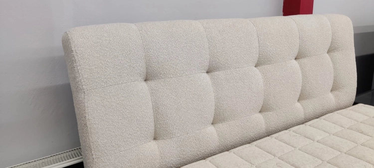 Łóżko LUXOR Slim kontynentalne z pojemnikiem, profilowany zagłówek - Hauss w Świat Sypialni Piaseczno tkanina Baloo Top Textil  100/200 120/200 140/200 160/200 180/200  200/200
