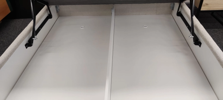Łóżko LUXOR Slim kontynentalne z pojemnikiem, profilowany zagłówek - Hauss w Świat Sypialni Piaseczno tkanina Baloo Top Textil  100/200 120/200 140/200 160/200 180/200  200/200