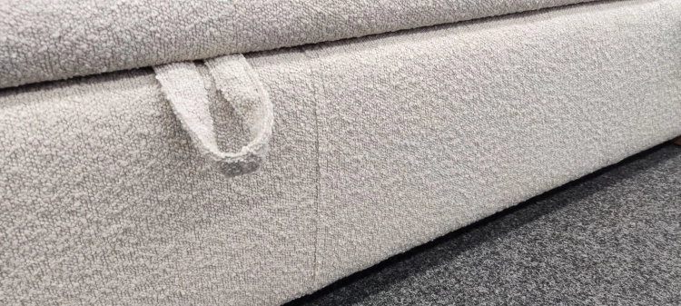 Łóżko LUXOR Slim kontynentalne z pojemnikiem, profilowany zagłówek - Hauss w Świat Sypialni Piaseczno tkanina Baloo Top Textil  100/200 120/200 140/200 160/200 180/200  200/200