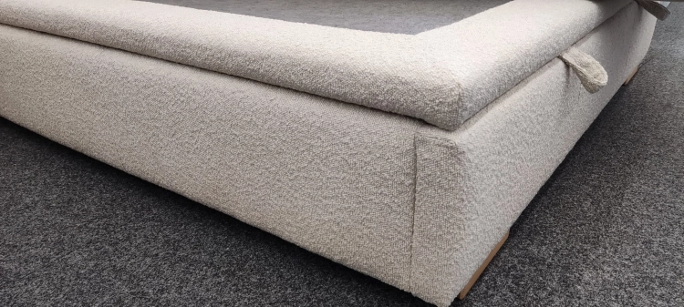 Łóżko LUXOR Slim kontynentalne z pojemnikiem, profilowany zagłówek - Hauss w Świat Sypialni Piaseczno tkanina Baloo Top Textil  100/200 120/200 140/200 160/200 180/200  200/200
