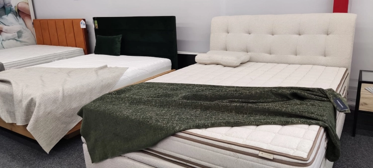 Łóżko LUXOR Slim kontynentalne z pojemnikiem, profilowany zagłówek - Hauss w Świat Sypialni Piaseczno tkanina Baloo Top Textil  100/200 120/200 140/200 160/200 180/200  200/200