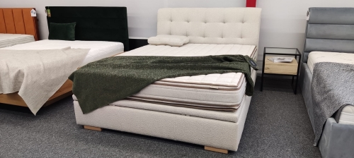 Łóżko LUXOR Slim kontynentalne z pojemnikiem, profilowany zagłówek - Hauss w Świat Sypialni Piaseczno tkanina Baloo Top Textil  100/200 120/200 140/200 160/200 180/200  200/200