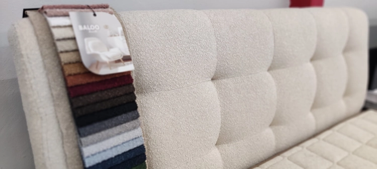 Łóżko LUXOR Slim kontynentalne z pojemnikiem, profilowany zagłówek - Hauss w Świat Sypialni Piaseczno tkanina Baloo Top Textil  100/200 120/200 140/200 160/200 180/200  200/200
