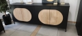 Komoda duża 200cm czarna we włoskim stylu Ovalo New Elegance w Świat Sypialni Piaseczni