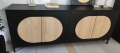 Komoda duża 200cm czarna we włoskim stylu Ovalo New Elegance w Świat Sypialni Piaseczni