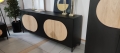 Komoda duża 200cm czarna we włoskim stylu Ovalo New Elegance w Świat Sypialni Piaseczni