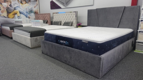 Łóżko VALENTINO tapicerowane / ramowe (z pojemnikiem lub bez pojemnika) - Bed Design w Świat Sypialni Piaseczno