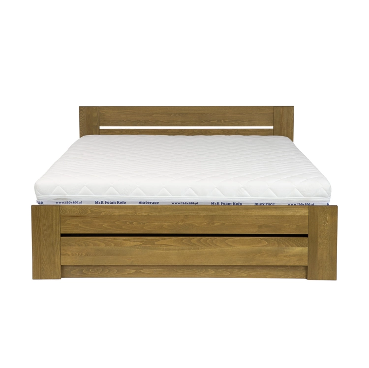 Łóżko drewniane bukowe z bocznym otwieraniem LK 198 box B - Drewmax 90x200 120x200 140x200 160x200 w Świat Sypialni Piaseczno
