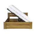 Łóżko drewniane bukowe z bocznym otwieraniem LK 198 box B - Drewmax 90x200 120x200 140x200 160x200 w Świat Sypialni Piaseczno