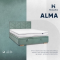 Łóżko kontynentalne ALMA SLIM z pojemnikiem - zagłówek w jodełkę - HAUSS w Świat Sypialni Piaseczno 120x200 140x200 160x200 180x200 200x200