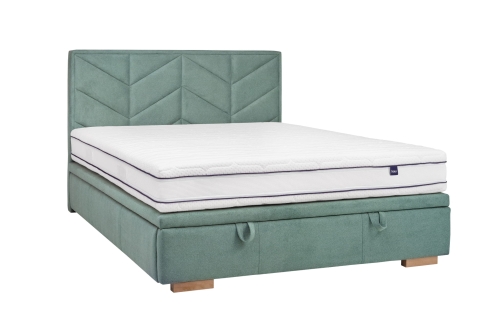 Łóżko kontynentalne ALMA SLIM z pojemnikiem - zagłówek w jodełkę - HAUSS w Świat Sypialni Piaseczno 120x200 140x200 160x200 180x200 200x200