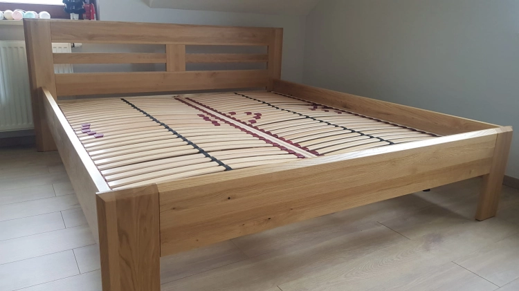 Łóżko drewniane dębowe LK 211 / LK 260 / Drewmax