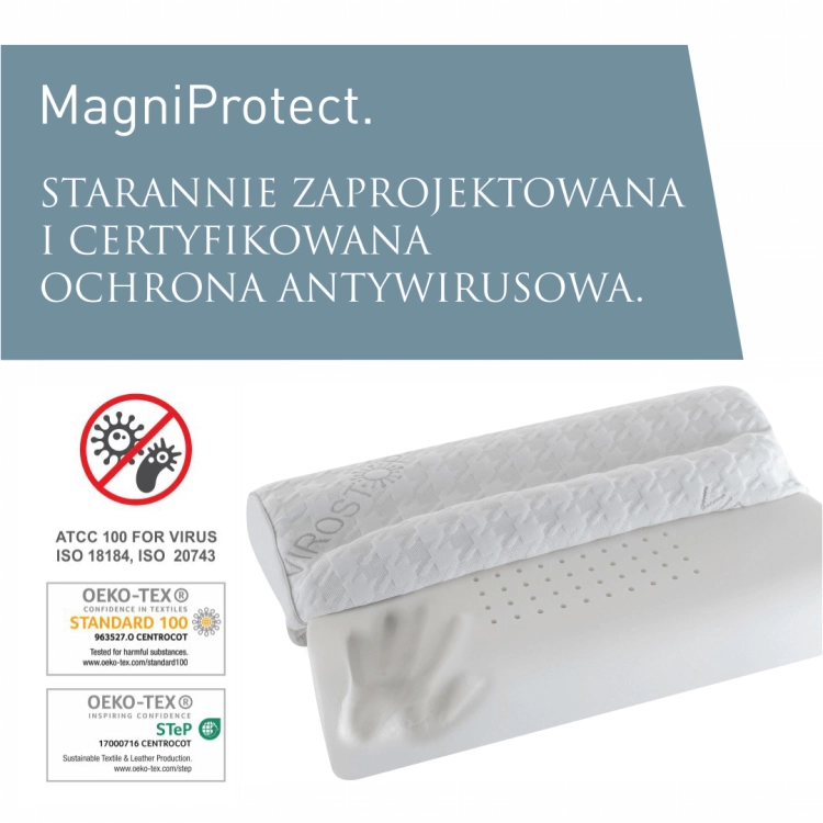 magniflex-poduszka-magniprotect-wave-standard-antywirusowa-antybakteryjna-anatomiczna-ortopedyczna w Świat Sypialni Piaseczno