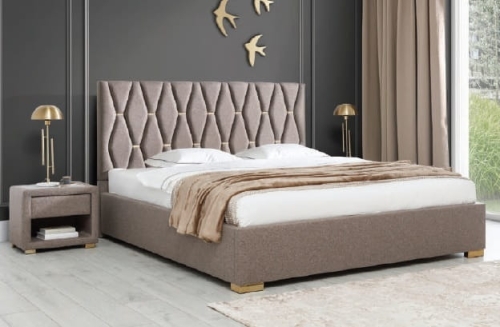 Łóżko Premium 70, ze złotymi wstawkami -New Elegance 160X200, 180X200, 200/200 Świat Sypialni Piaseczno Puławska 48 /Warszawa