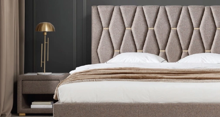 Łóżko Premium 70, ze złotymi wstawkami -New Elegance 160X200, 180X200, 200/200 Świat Sypialni Piaseczno Puławska 48 /Warszawa