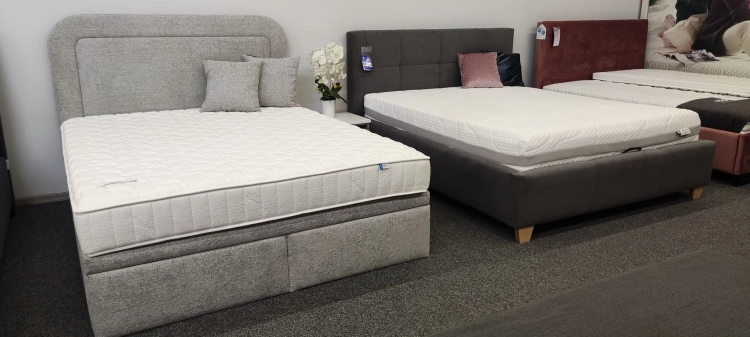 Łóżko GULIO Kontynentalne (z pojemnikiem lub bez pojemnika) - Bed Design  w salonie Świat Sypialni Piaseczno
