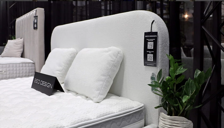 Łóżko z zaokrąglonymi rogami CLETO Light (z pojemnikiem lub bez pojemnika) - Bed Design w Świat Sypialni Piaseczno