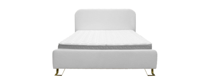 Łóżko z zaokrąglonymi rogami CLETO Light (z pojemnikiem lub bez pojemnika) - Bed Design w Świat Sypialni Piaseczno