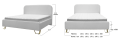 Łóżko z zaokrąglonymi rogami CLETO Light (z pojemnikiem lub bez pojemnika) - Bed Design w Świat Sypialni Piaseczno