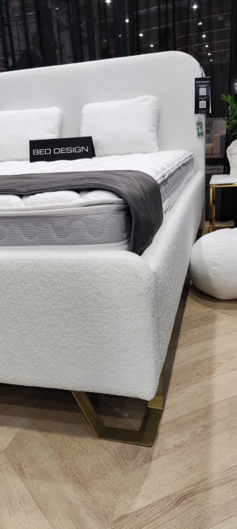 Łóżko z zaokrąglonymi rogami CLETO Light (z pojemnikiem lub bez pojemnika) - Bed Design w Świat Sypialni Piaseczno