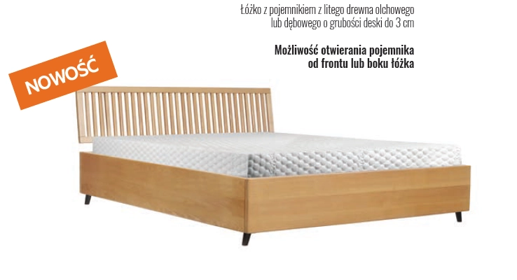 Łóżko RUKA / RUKA PLUS drewniane OLCHA lub DĄB - Ekodom w Świat Sypialni Piaseczno ulica Puławska 48