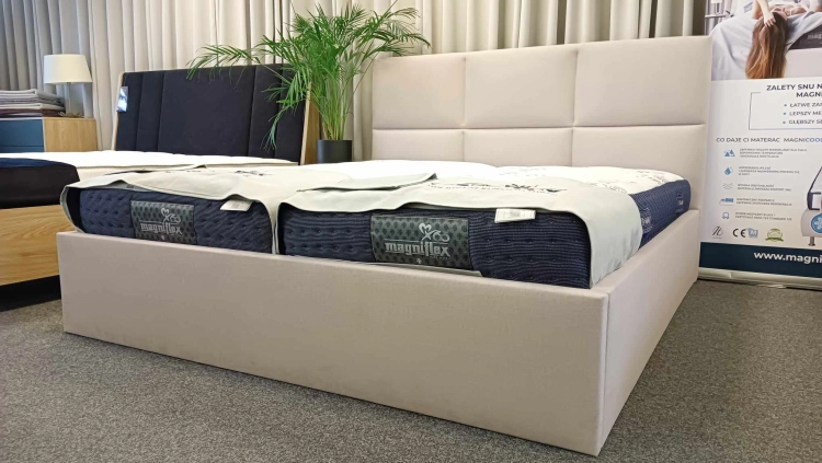 Łóżko Mini Maxi 3000 New Elegance, rozmiar 180/200 w obiciu Maya 01 Fargotex, Świat Sypialni Piaseczno ulica Puławska 48