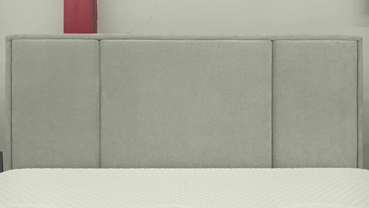Łóżko kontynentalne CRISTIANO Easy Kontynent z pojemnikiem na pościel - Bed Design, obicie TopTextil Hevia 207.16 kolor szary, w Świat Sypialni Piaseczno