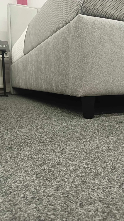 Łóżko kontynentalne CRISTIANO Easy Kontynent z pojemnikiem na pościel - Bed Design, obicie TopTextil Hevia 207.16 kolor szary, w Świat Sypialni Piaseczno