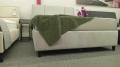 Łóżko kontynentalne CRISTIANO Easy Kontynent z pojemnikiem na pościel - Bed Design, obicie TopTextil Hevia 207.16 kolor szary, w Świat Sypialni Piaseczno