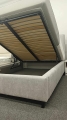 Łóżko kontynentalne CRISTIANO Easy Kontynent z pojemnikiem na pościel - Bed Design, obicie TopTextil Hevia 207.16 kolor szary, w Świat Sypialni Piaseczno