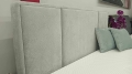 Łóżko kontynentalne CRISTIANO Easy Kontynent z pojemnikiem na pościel - Bed Design, obicie TopTextil Hevia 207.16 kolor szary, w Świat Sypialni Piaseczno