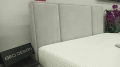 Łóżko kontynentalne CRISTIANO Easy Kontynent z pojemnikiem na pościel - Bed Design, obicie TopTextil Hevia 207.16 kolor szary, w Świat Sypialni Piaseczno