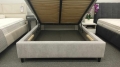 Łóżko kontynentalne CRISTIANO Easy Kontynent z pojemnikiem na pościel - Bed Design, obicie TopTextil Hevia 207.16 kolor szary, w Świat Sypialni Piaseczno