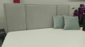 Łóżko kontynentalne CRISTIANO Easy Kontynent z pojemnikiem na pościel - Bed Design, obicie TopTextil Hevia 207.16 kolor szary, w Świat Sypialni Piaseczno