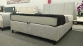 Łóżko kontynentalne CRISTIANO Easy Kontynent z pojemnikiem na pościel - Bed Design, obicie TopTextil Hevia 207.16 kolor szary, w Świat Sypialni Piaseczno