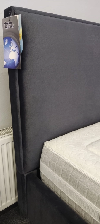 Łóżko tapicerowane ramowe, z pojemnikiem Quaddro Duo - New Design w Świat Sypialni Piaseczno