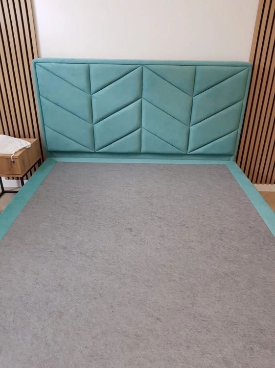 Alma_Łóżko kontynentalne ALMA SLIM z pojemnikiem - zagłówek w jodełkę - HAUSS w Świat Sypialni Piaseczno 120x200 140x200 160x200 180x200 200x200