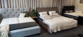 Łóżko SIMONE ONE tapicerowane / ramowe (z pojemnikiem lub bez pojemnika) - Bed Design w Świat Sypialni Piaseczno ulica Puławska 48
