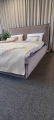 Łóżko SIMONE ONE tapicerowane / ramowe (z pojemnikiem lub bez pojemnika) - Bed Design w Świat Sypialni Piaseczno ulica Puławska 48
