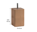 noga 23_10cm do Łóżka kontynentalnego New Elegance, wezgłowie 301, podstawa do wyboru z pojemnikiem lub bez pojemnika, możliwość wyboru materiału i koloru