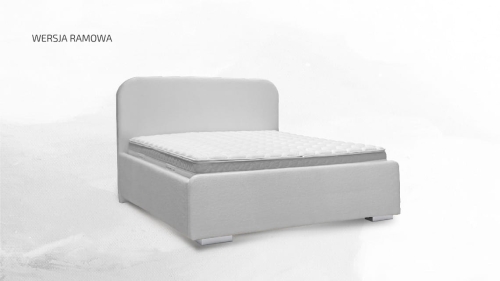 cleto-ramowe. Łóżko z zaokrąglonymi rogami CLETO Light (z pojemnikiem lub bez pojemnika) - Bed Design w Świat Sypialni Piaseczno
