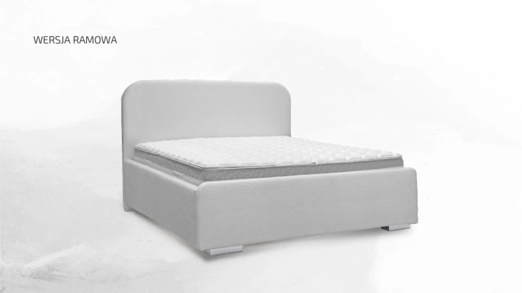 cleto-ramowe. Łóżko z zaokrąglonymi rogami CLETO Light (z pojemnikiem lub bez pojemnika) - Bed Design w Świat Sypialni Piaseczno