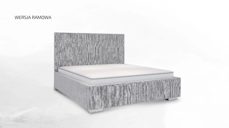 Łóżko ALBINO tapicerowane / ramowe (z pojemnikiem lub bez pojemnika) - Bed Design w Świat Sypialni Piaseczno ulica Puławska 48