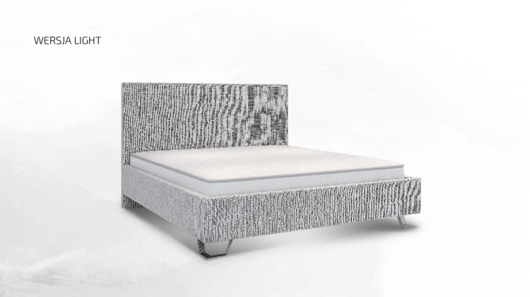 Łóżko ALBINO tapicerowane light (z pojemnikiem lub bez pojemnika) - Bed Design w Świat Sypialni Piaseczno ulica Puławska 48