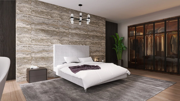 Łóżko ALBINO tapicerowane light (z pojemnikiem lub bez pojemnika) - Bed Design w Świat Sypialni Piaseczno ulica Puławska 48
