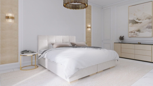 Łóżko BENITO kontynentalne (z pojemnikiem lub bez pojemnika) - Bed Design w Świat Sypialni Piaseczno ulica Puławska 48