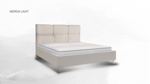 SILVANO łóżko tapicerowane light (z pojemnikiem lub bez pojemnika) - Bed Design w Świat Sypialni Piaseczno ulica Puławska 48